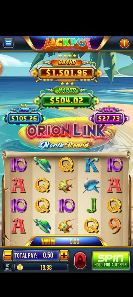 Orion Stars mobile game screen